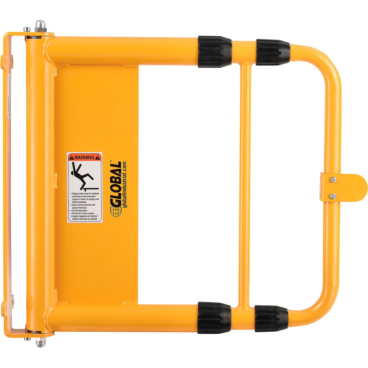 Global Industrial Universal Spring-Loaded Safety Swing Gate, 24” - 40” W Opening, Yellow (WB708360YL)