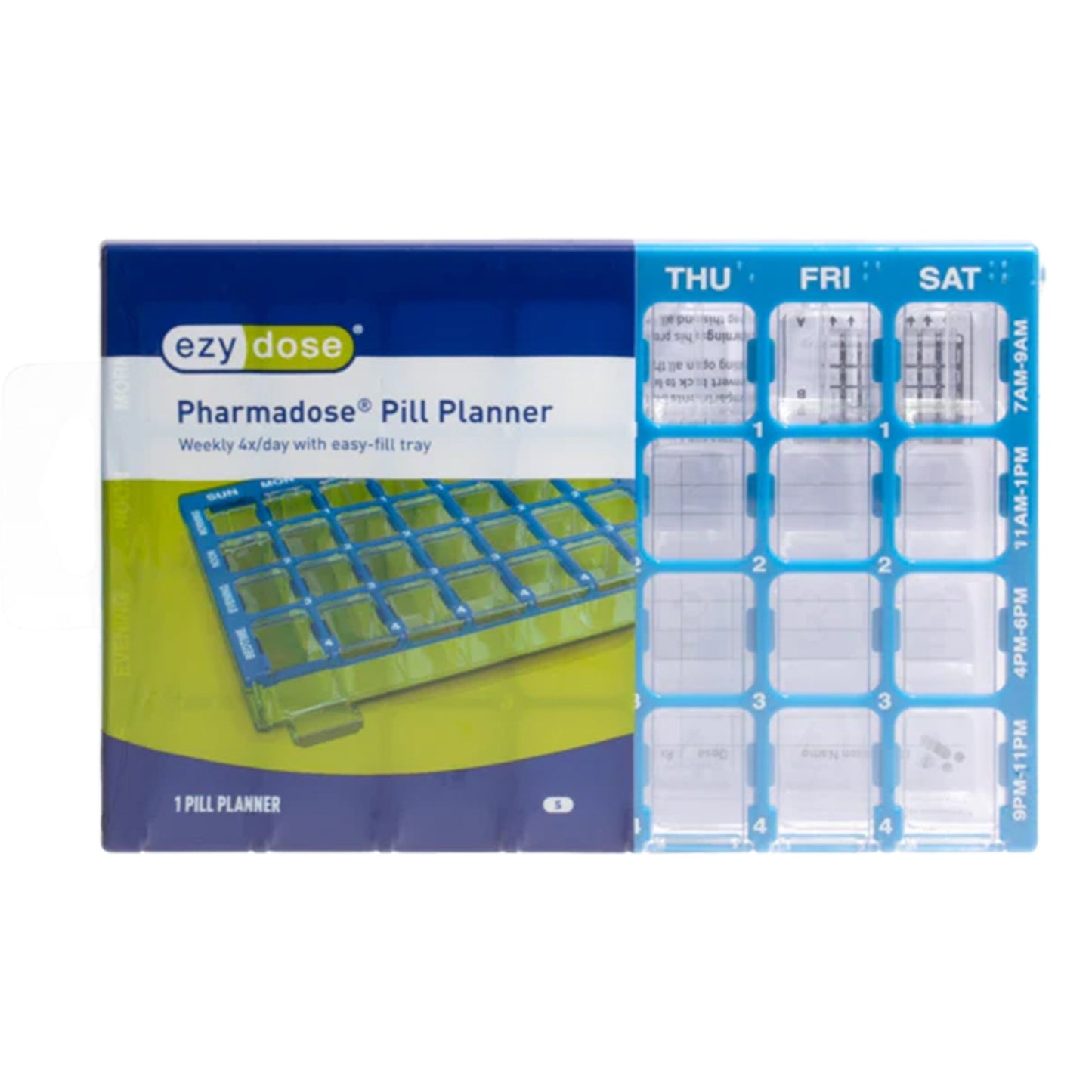 Pharmadose® Locking Pill Planner Pill Organizer Small 7 Day 4 Dose (1146030_EA)