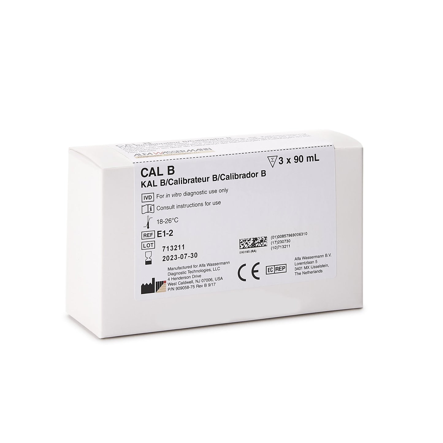 ACE® ISE Calibrator B 3 X 90 mL For ACE Analyzers (206133_KT)