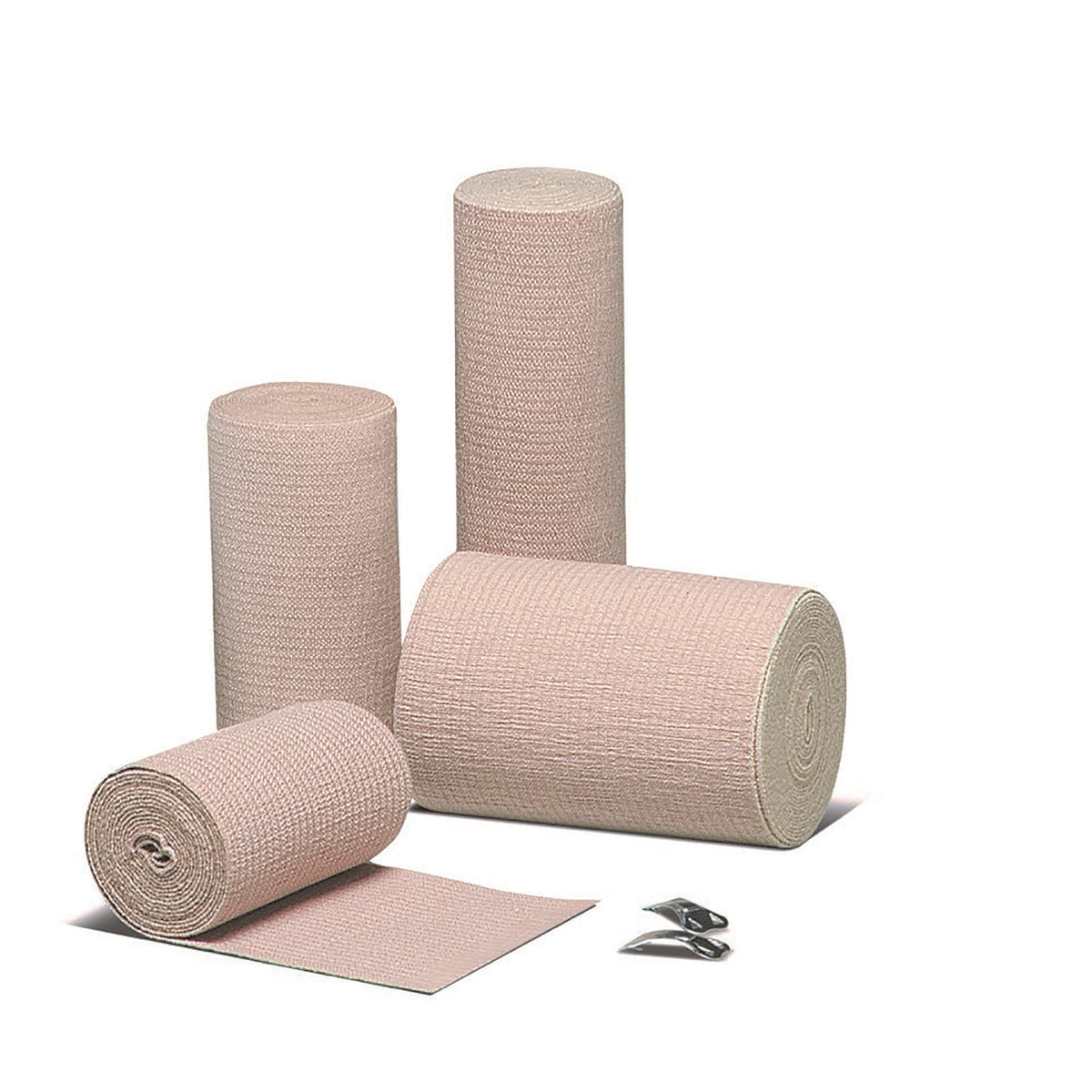 Econo-Wrap® LF Elastic Bandage 4 Inch X 5 Yard Clip Detached Closure Tan NonSterile Standard Compression (440528_PK)