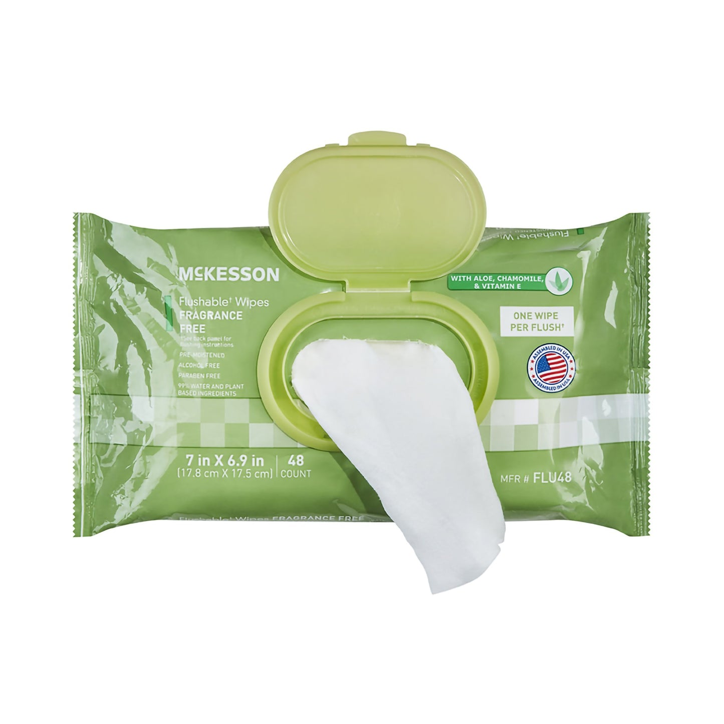 McKesson Flushable Personal Wipe Soft Pack Unscented 48 Count (1241749_CS)