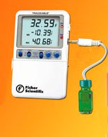 Fisherbrand™ Traceable® Refrigerator / Freezer Thermometer Fahrenheit -58° to +158°F (-50° to +70°C) Bottle Probe Desk / Wall Mount Battery Operated (738621_EA)