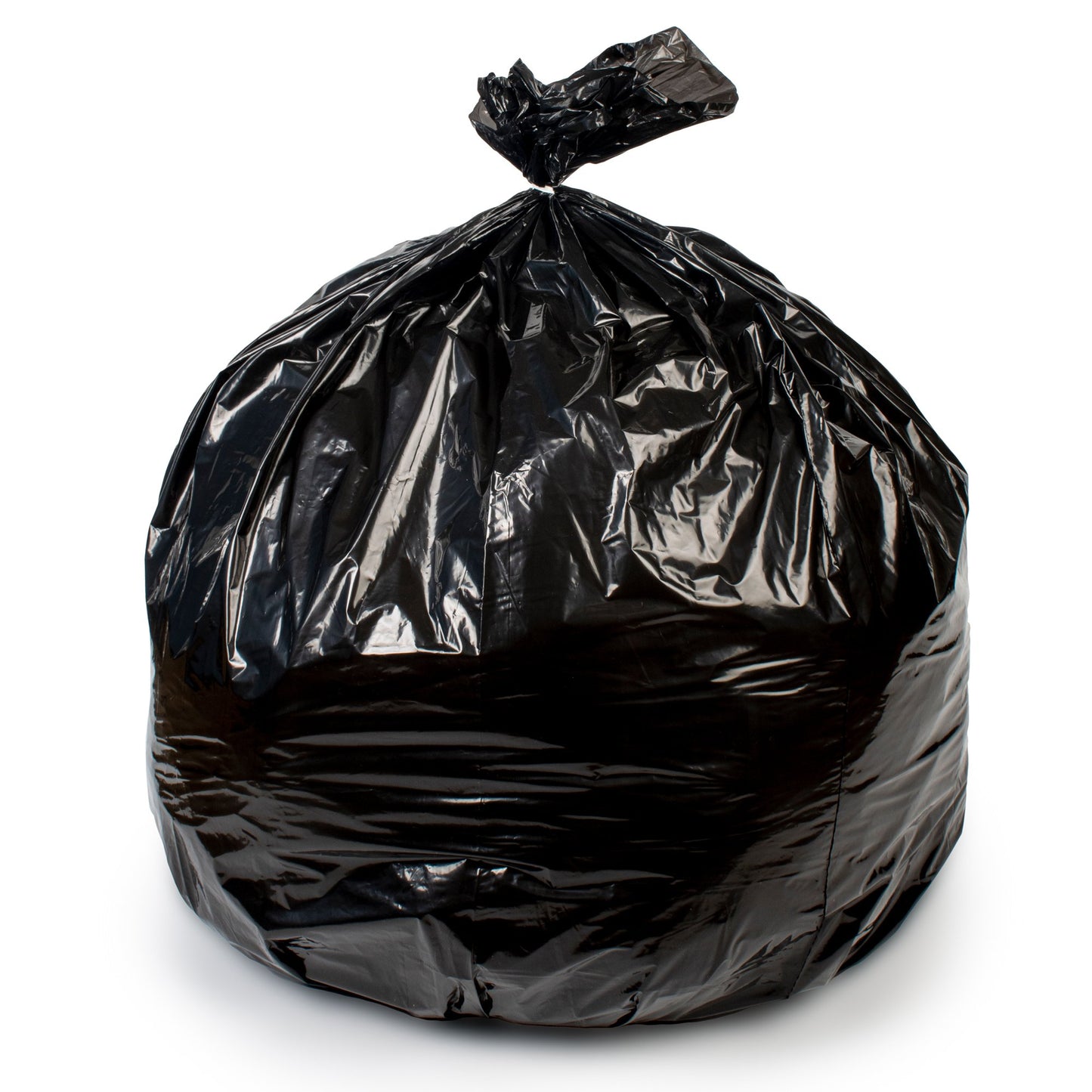 Colonial Bag Trash Bag 50 gal. Black LLDPE 1.25 mil 44 X 55 Inch X-Seal Bottom Flat Pack (900132_CS)