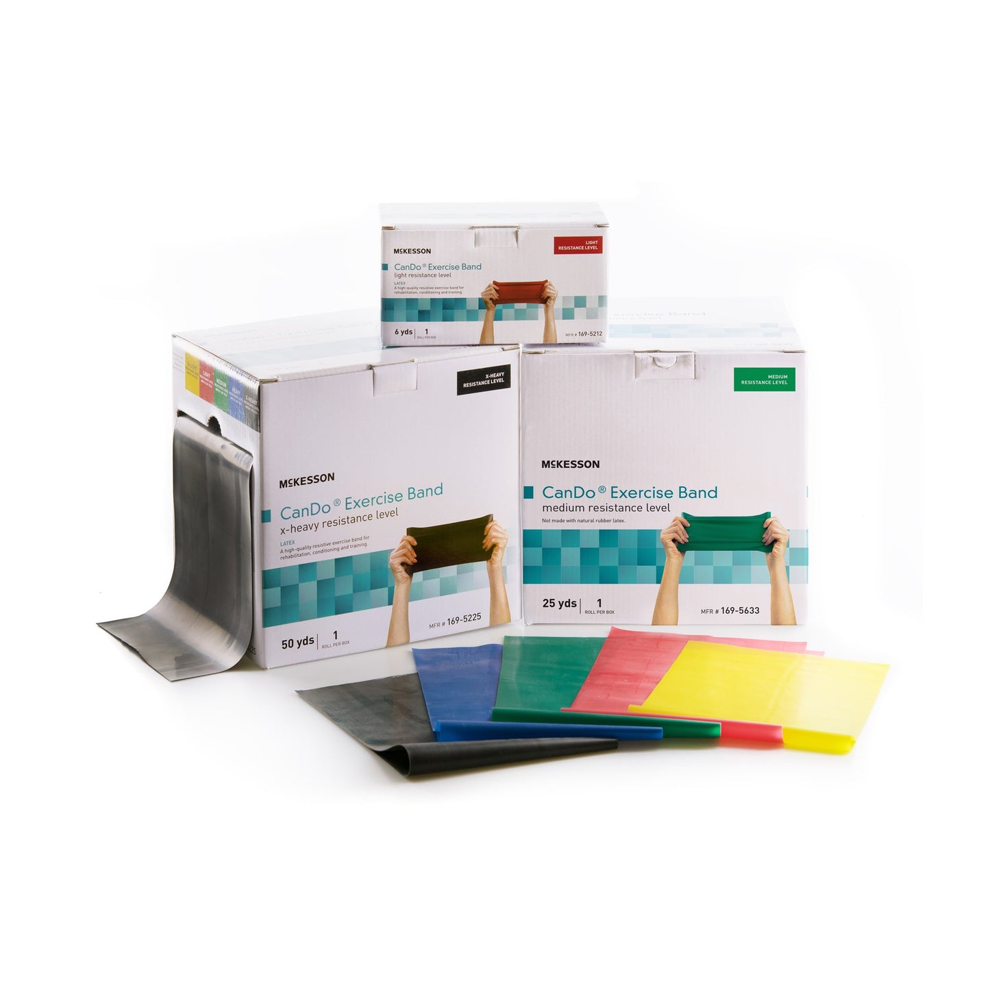 McKesson CanDo® Exercise Resistance Band Blue 5 Inch X 25 Yard Heavy Resistance (1073320_EA)