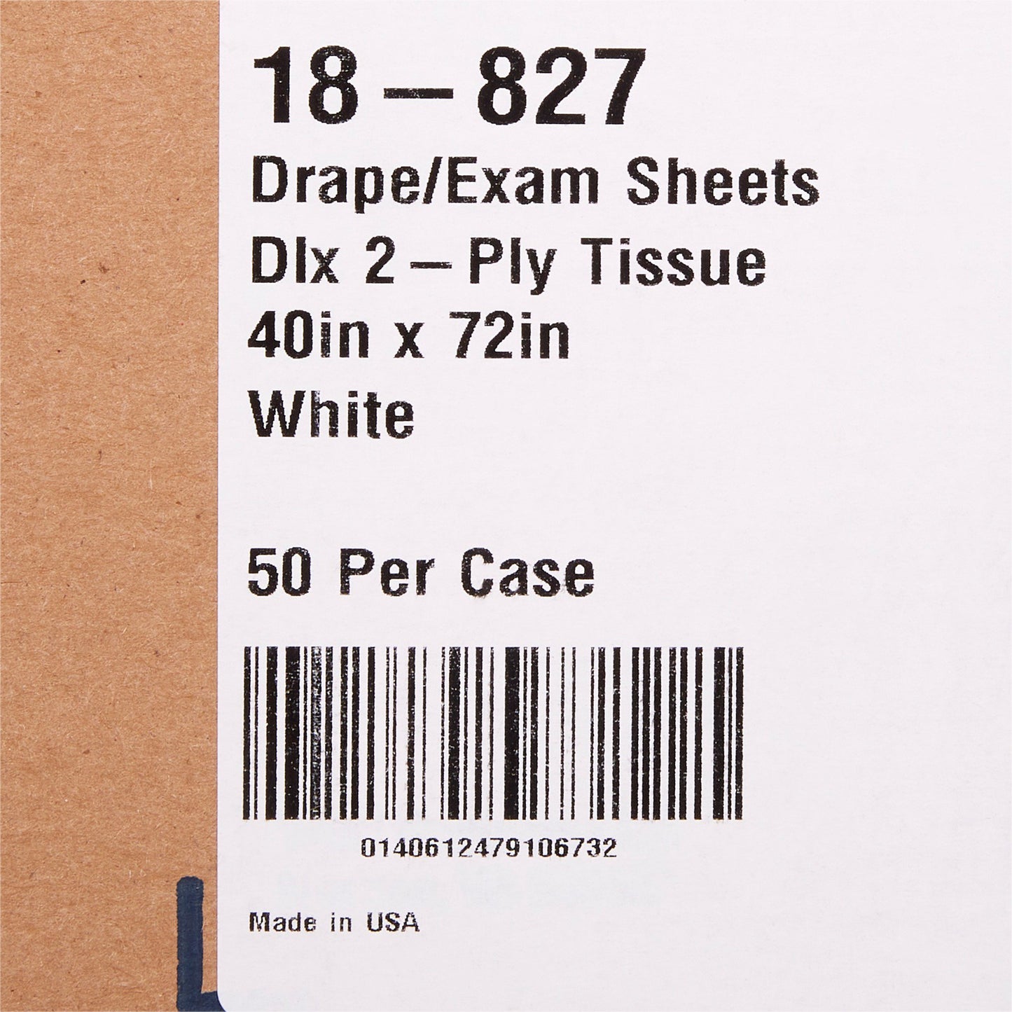 McKesson General Purpose Drape Physical Exam Drape 40 W X 72 L Inch NonSterile (40425_CS)