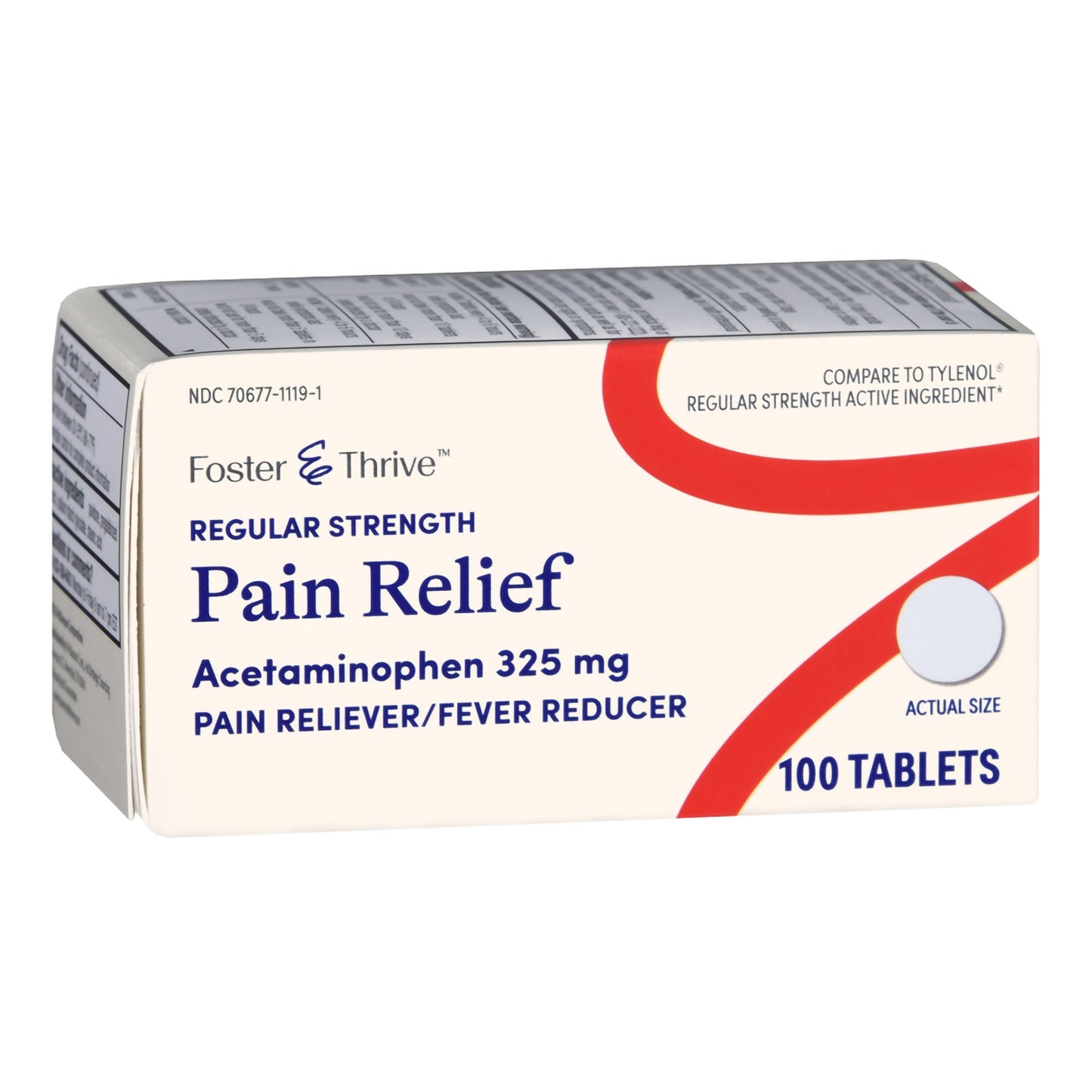 Foster & Thrive™ Pain Relief 325 mg Strength Acetaminophen Tablet 100 per Bottle (1238910_BT)