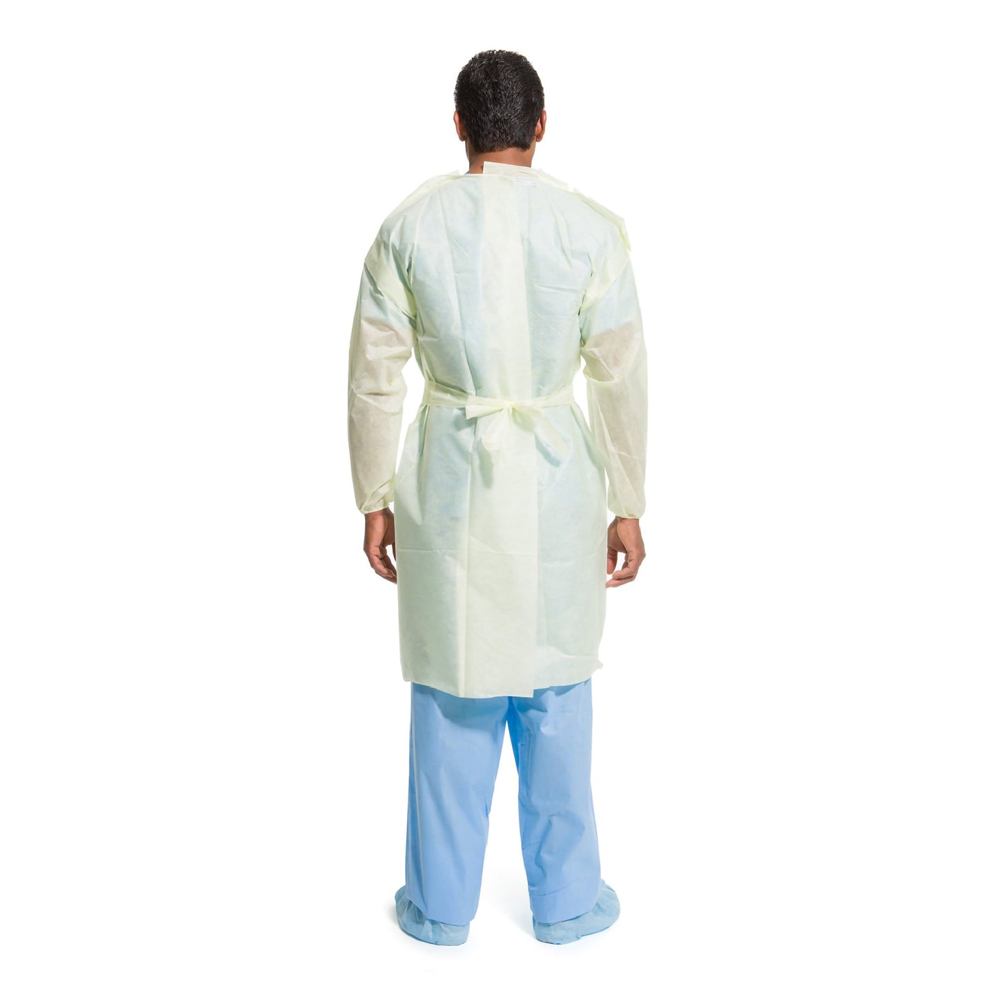 Halyard Basics Protective Procedure Gown One Size Fits Most Yellow NonSterile AAMI Level 2 Disposable (763992_CS)
