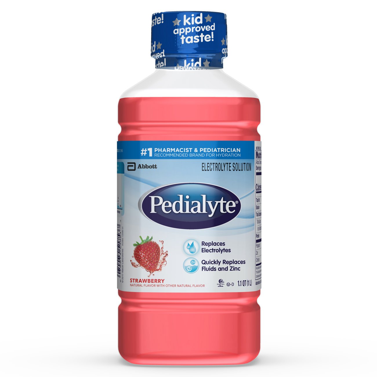 Pedialyte® Classic Oral Electrolyte Solution Strawberry Flavor 33.8 oz. Electrolyte (1015360_EA)
