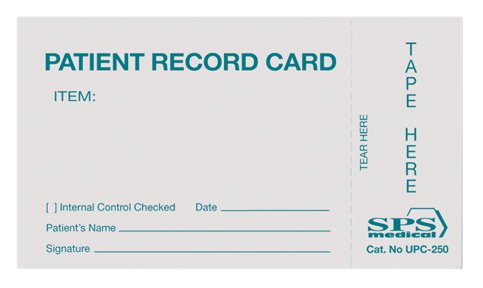 SPS Medical Supply Sterilization Record Card Steam / EO Gas / Gas Plasma (706295_PK)