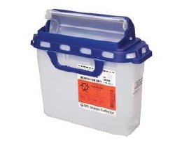 Recykleen™ Pharmaceutical Waste Container White Base 12 H X 12 W X 4-4/5 D Inch Horizontal Entry 1.35 Gallon (833555_EA)