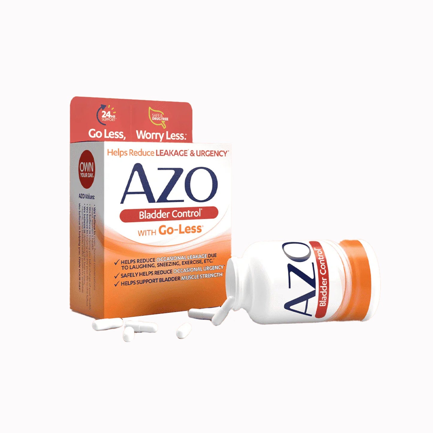 AZO® Bladder Control Urinary Pain Relief 300 mg Strength Pumpkin Seed / Soy Germ Extracts Capsule 54 per Box (1268930_BX)