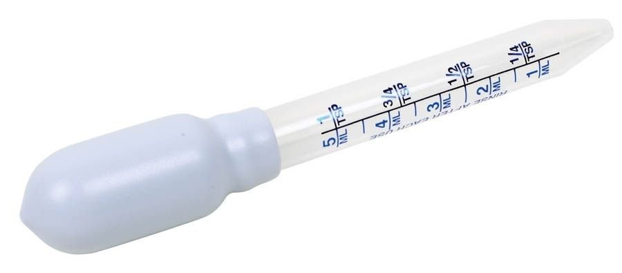 Super Dropper™ Medicine Dropper Plastic, Straight Tip, 5 mL / 1 Teaspoon (1007434_EA)