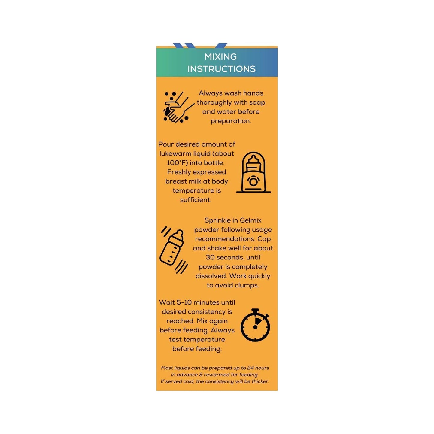 Gelmix® Infant Formula and Breast Milk Thickener 2.4 Gram Individual Packet Unflavored Powder IDDSI Level 1 Slightly Thick (1148667_BX)