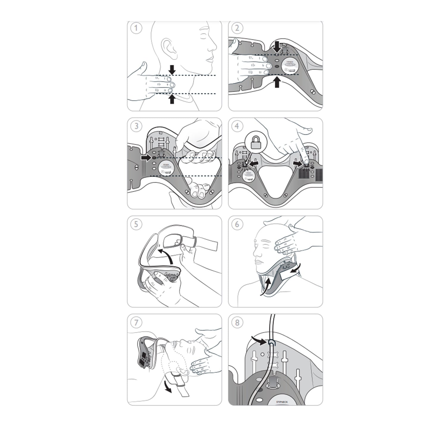 Stifneck® Pedi-Select™ Extrication Cervical Collar Preformed Pediatric Child Size One-Piece / Trachea Opening (1107056_EA)