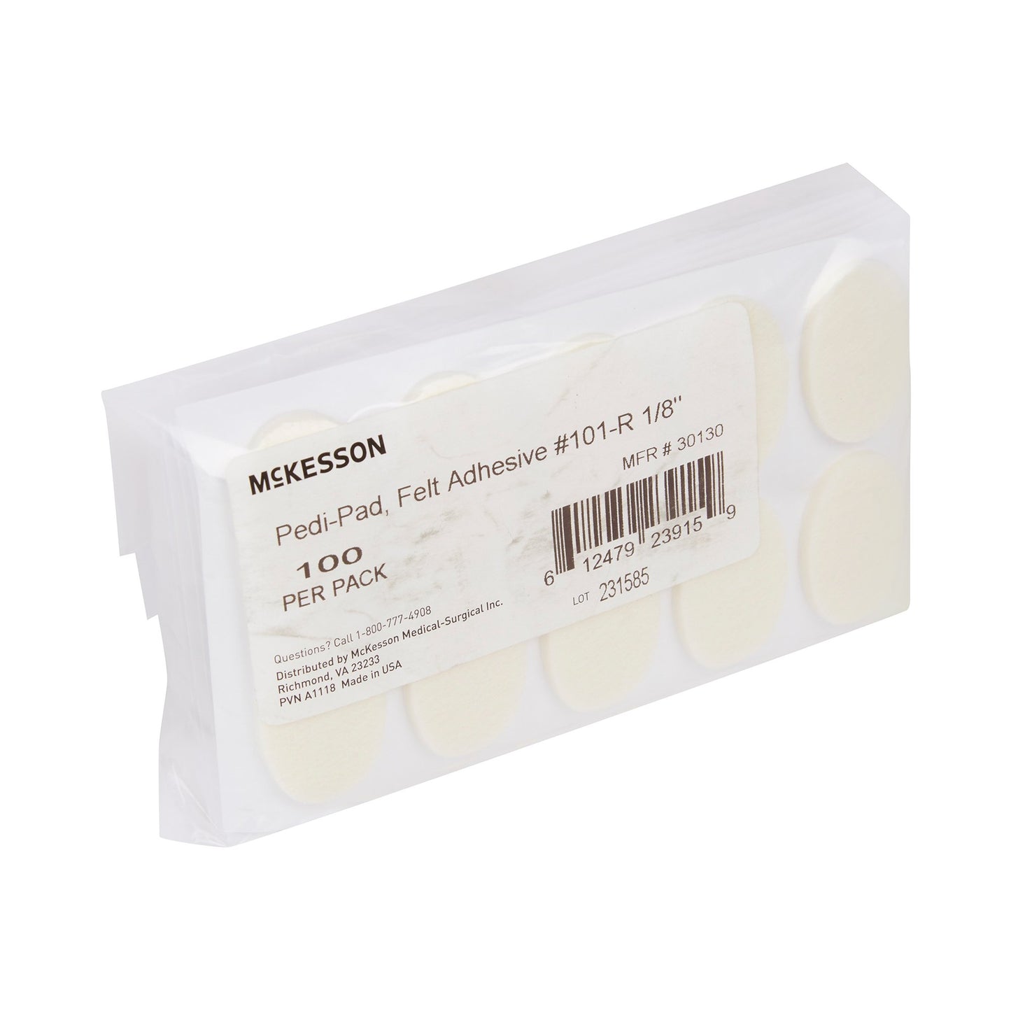 McKesson Pedi-Pad Protective Pad Size 101-Regular Adhesive Foot (1111071_PK)