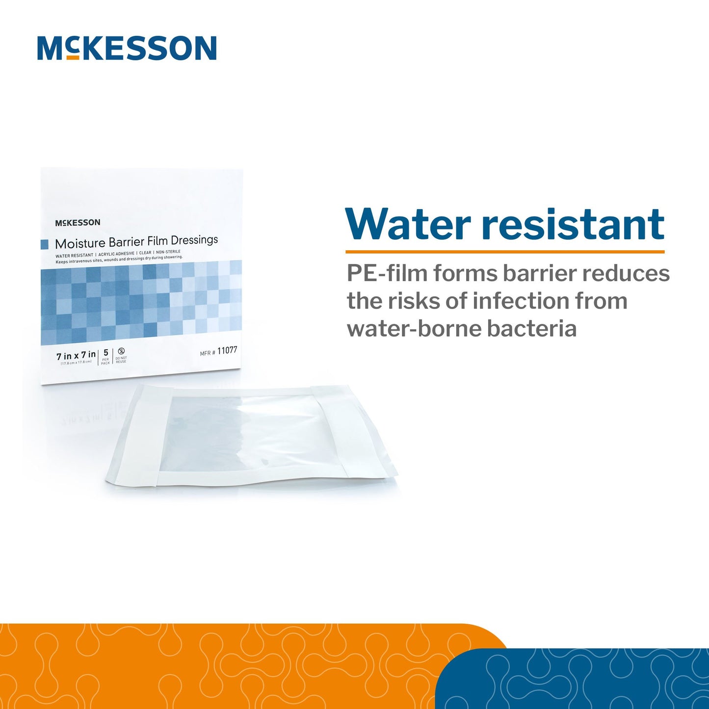 McKesson IV Site Barrier Protector 7 X 7 Inch NonSterile (1162466_PK)