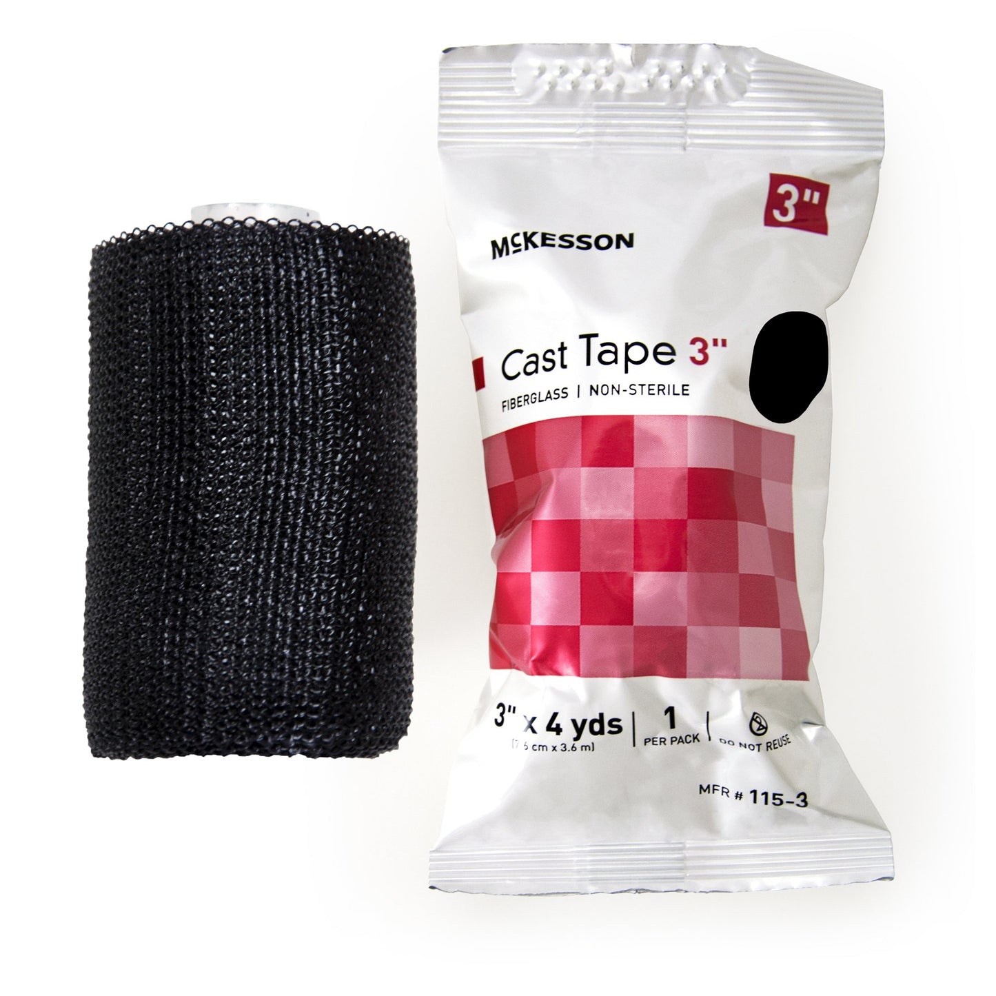 McKesson Cast Tape 3 Inch X 12 Foot Fiberglass Black (733691_BX)