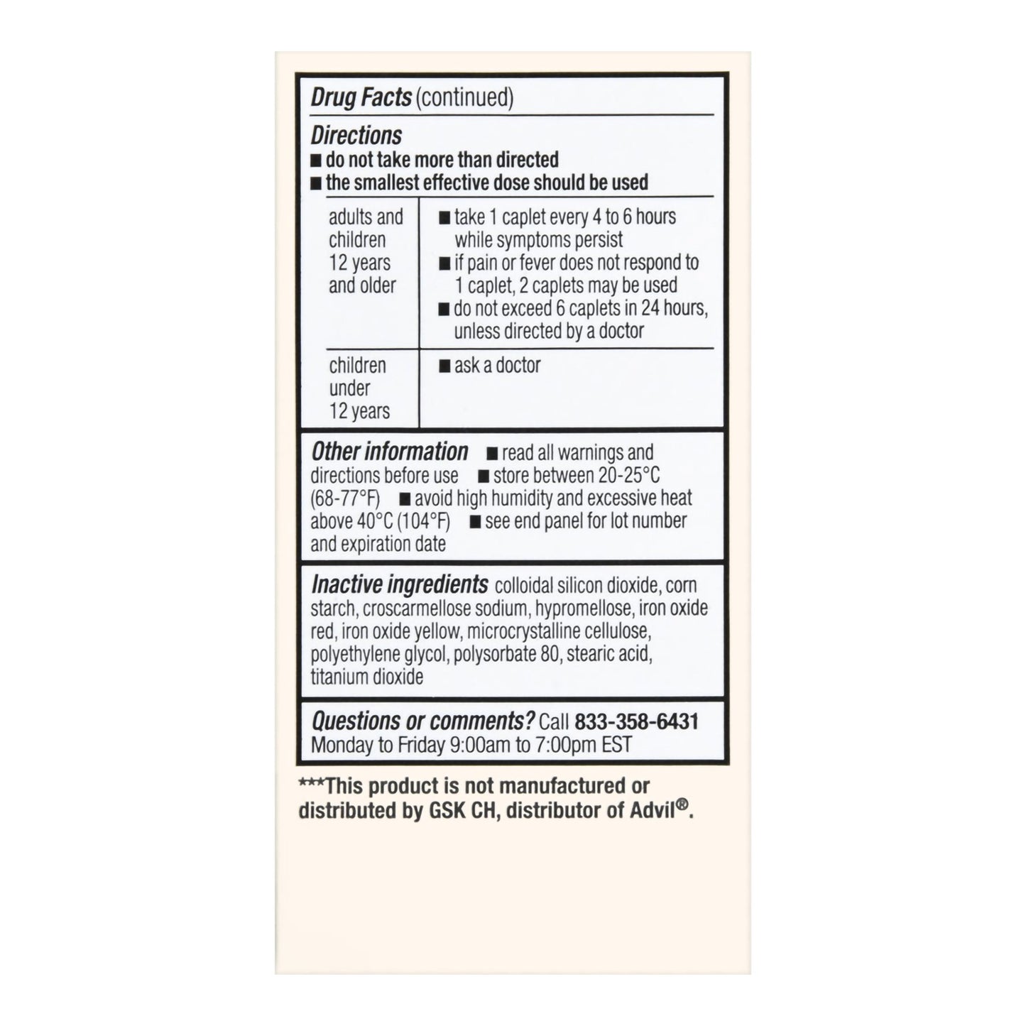 Foster & Thrive™ Pain Relief 200 mg Strength Ibuprofen Caplet 100 per Bottle (1238943_BT)