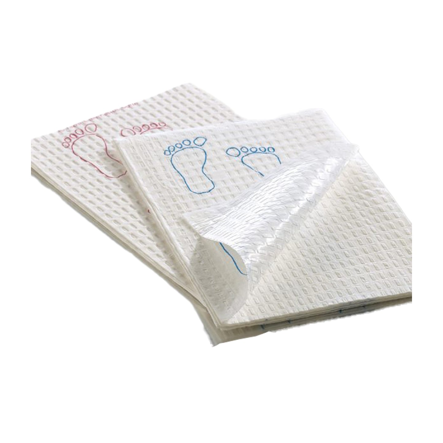 Footprint® Procedure Towel 13-1/2 X 18 Inch White / Blue Footprints NonSterile (198385_CS)
