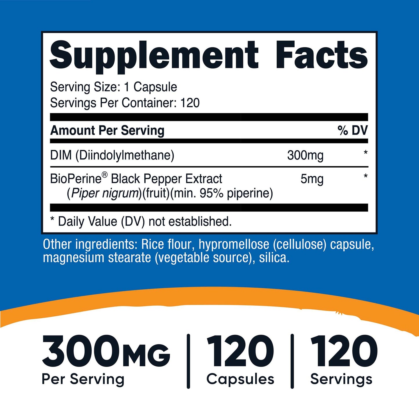 nutricost® Dietary Supplement 300 mg Strength Capsule 120 Per Bottle (1270250_BT)