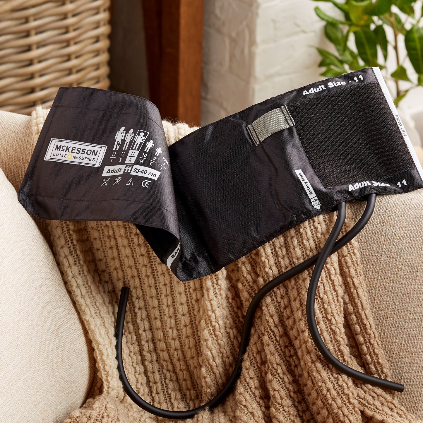 McKesson LUMEON™ Reusable Blood Pressure Cuff 23 to 40 cm Arm Nylon Cuff Adult Cuff (803203_CS)