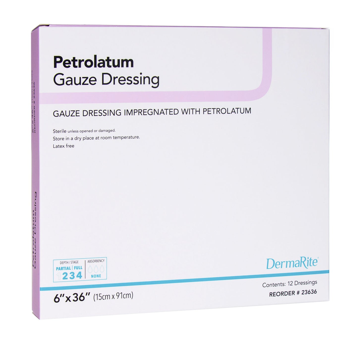 DermaRite® Petrolatum Impregnated Dressing Rectangle 6 X 36 Inch Sterile (946699_EA)