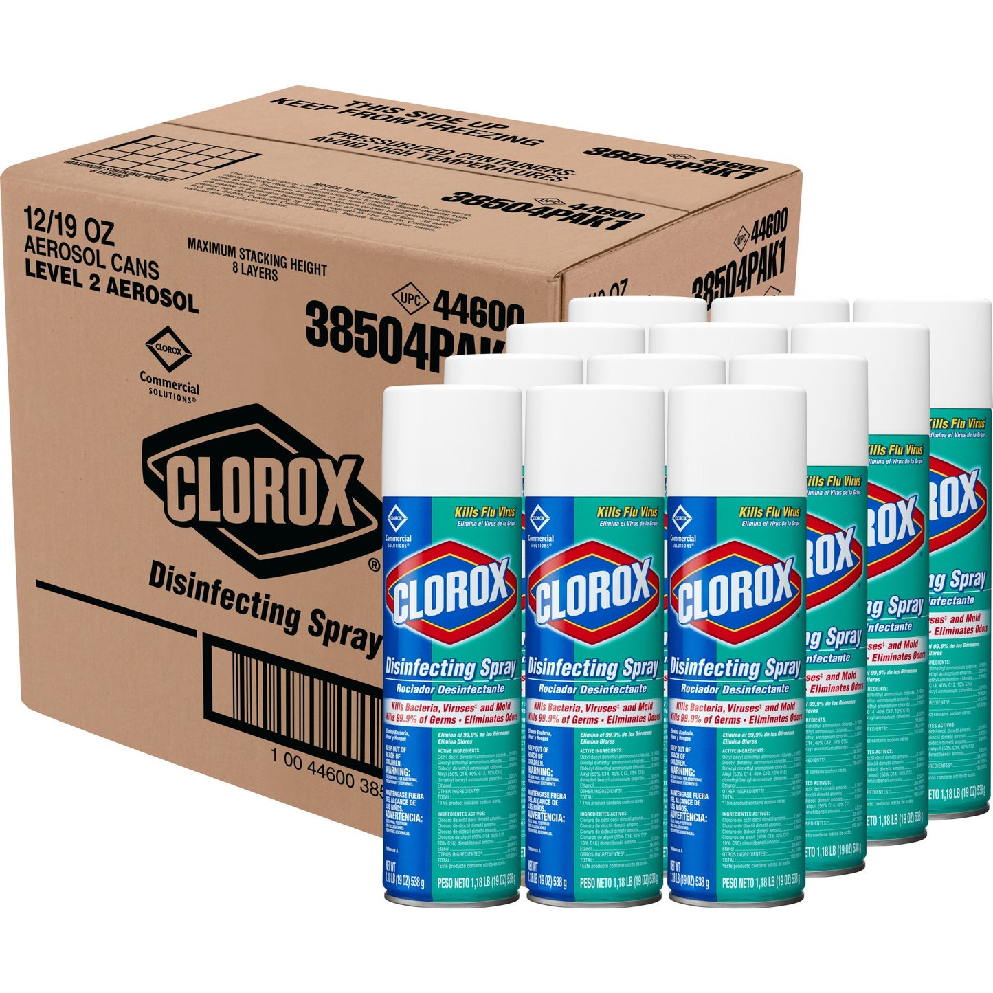 Clorox Commercial Solutions® Clorox® Surface Disinfectant Alcohol Based Aerosol Spray Liquid 19 oz. Can Fresh Scent NonSterile (585450_EA)