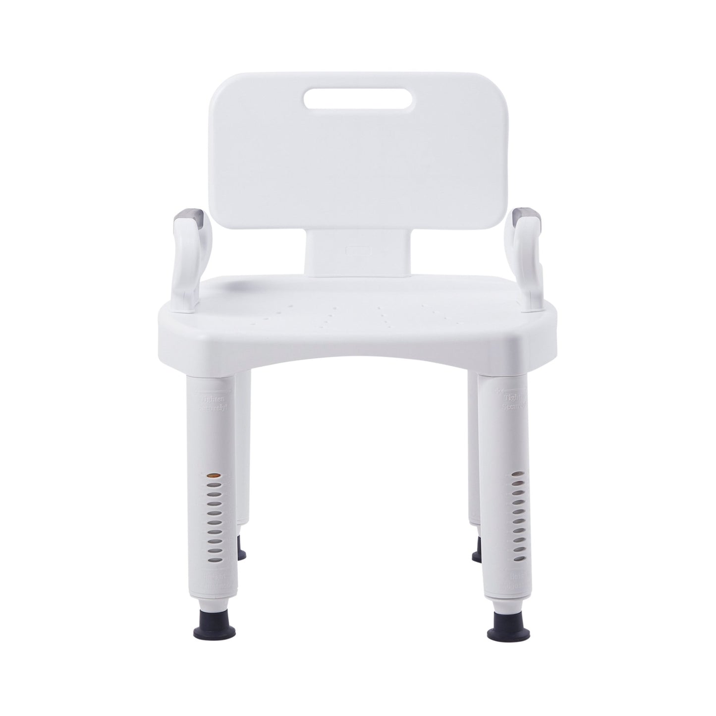McKesson Bath Bench Removable Arms Plastic Frame Removable Backrest 21-1/4 Inch Seat Width 350 lbs. Weight Capacity (1065204_EA)