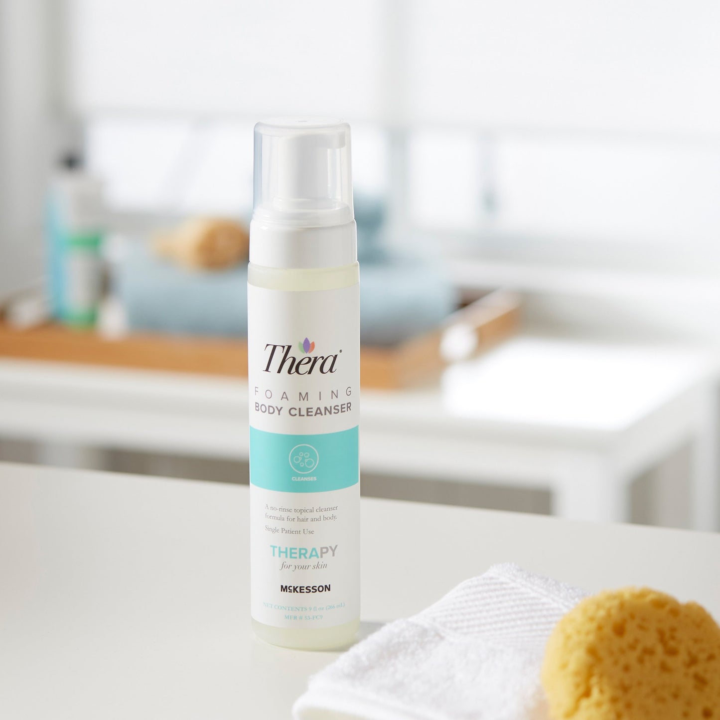 Thera® Rinse-Free Shampoo and Body Wash Foaming 9 oz. Pump Bottle Scented (1049759_BT)