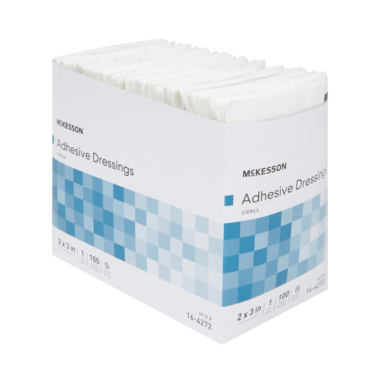 McKesson Non-Adherent Dressing with Adhesive 2 X 3 Inch Sterile 1 per Pack (1088663_BX)