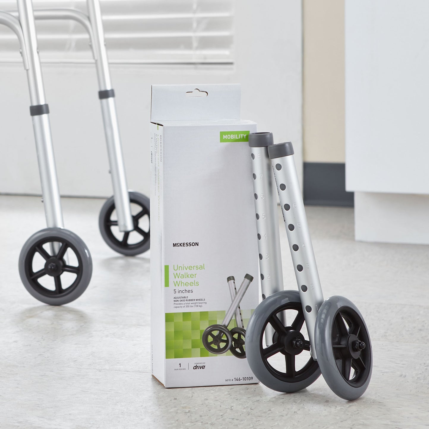 McKesson Walker Wheel For 1-inch Frame Diameter Walkers (1076177_PR)