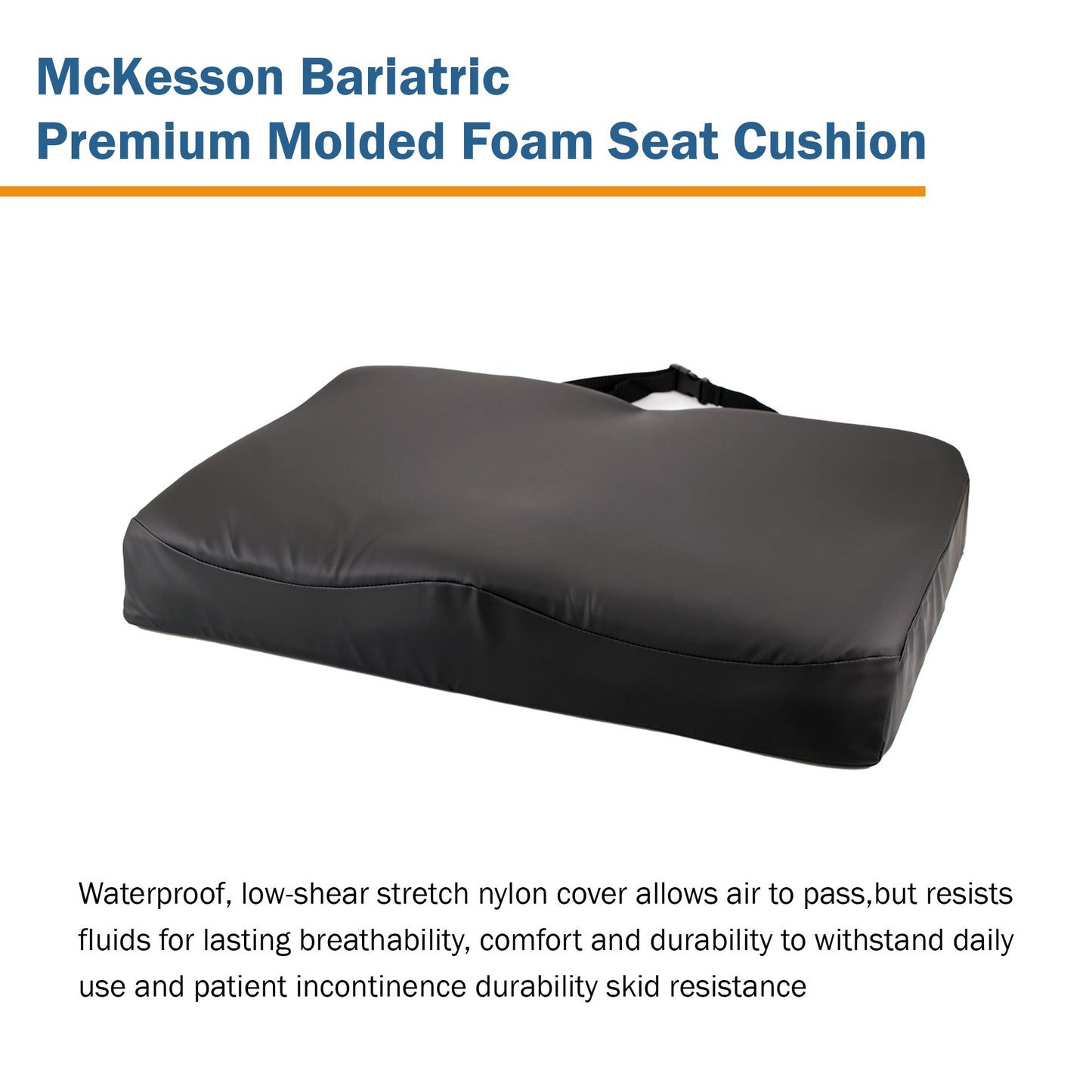 McKesson Contoured Seat Cushion 24 W X 18 L X 3 D Inch Molded Foam (1065587_EA)