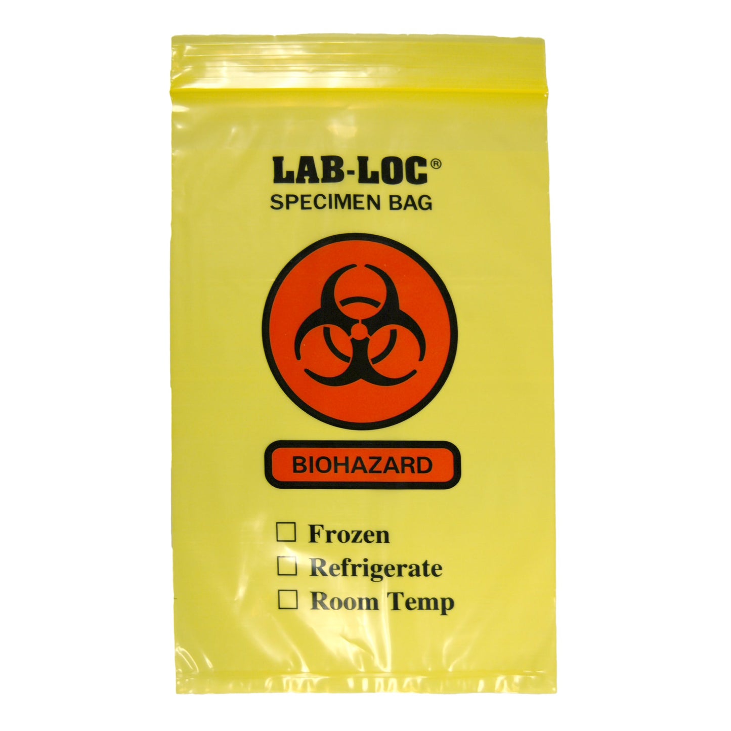 Lab-Loc® Specimen Transport Bag with Document Pouch 6 X 9 Inch Zip Closure Biohazard Symbol / Storage Instructions NonSterile (560272_CS)