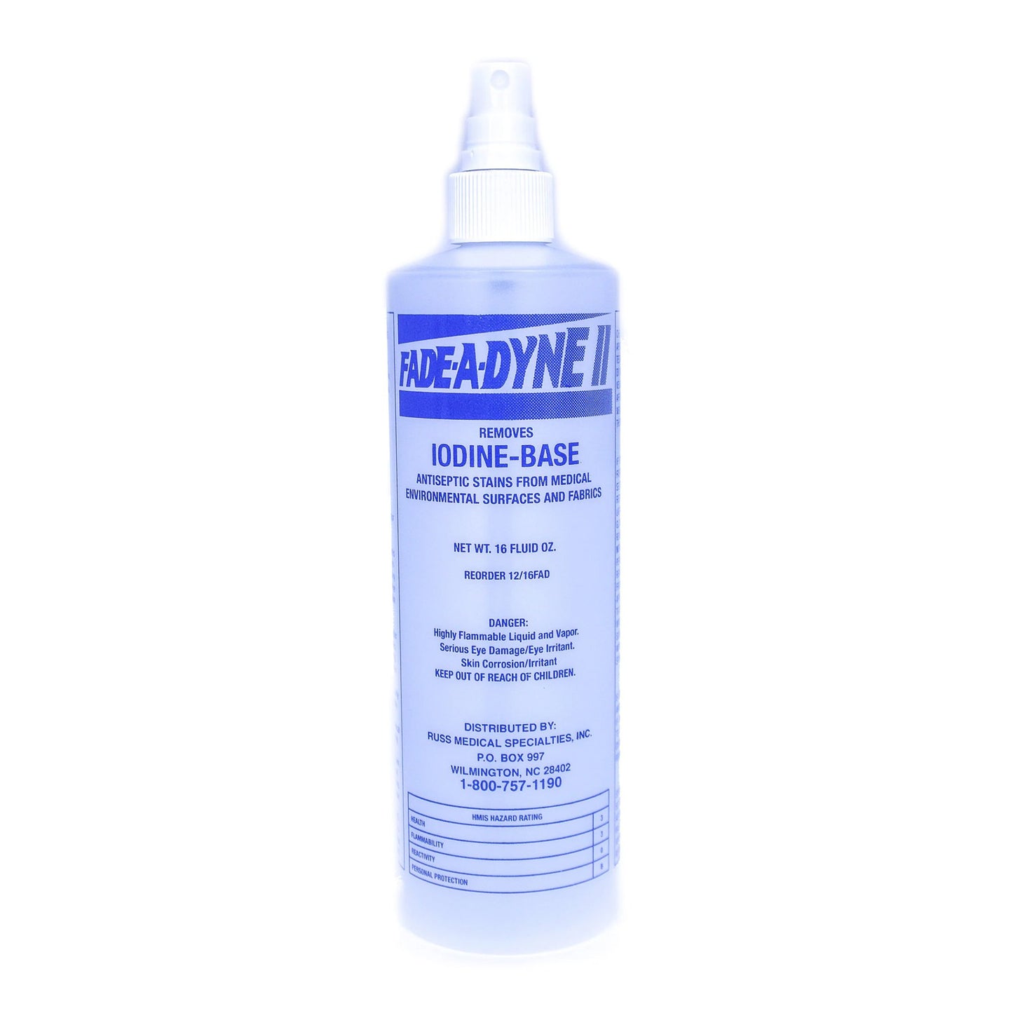 Fade-A-Dyne II® Iodine Stain Remover Alcohol Based Pump Spray Liquid 16 oz. Bottle Alcohol Scent NonSterile (861653_EA)