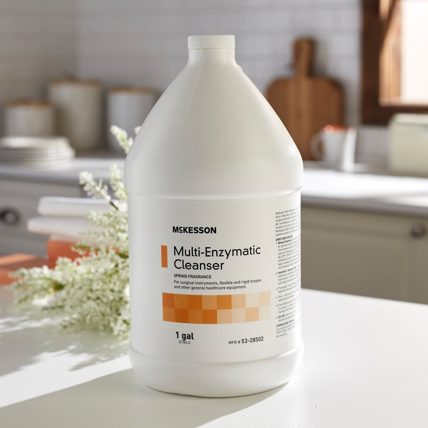 McKesson Multi-Enzymatic Instrument Detergent Liquid 1 gal. Jug Spring Fresh Scent (803319_CS)
