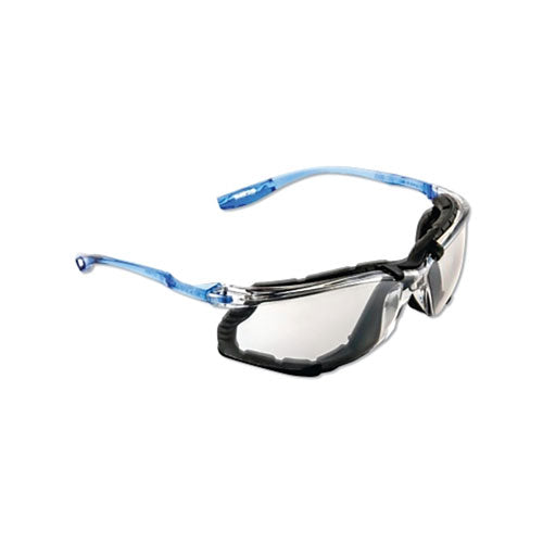 3M™ CCS Protective Eyewear, I/O Mirror Polycarbonate Lens, Anti-Fog, Clear Plastic Frame, Light Blue Temple (247-11874-00000-20)