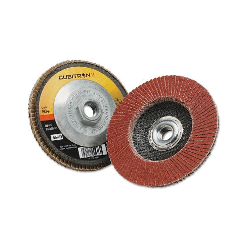 3M™ Cubitron II™ Flap Disc 967A, 4-1/2 in dia, 60 Grit, 5/8 in-11 Arbor, 13,300 RPM, Type 27 (405-051141-55603)