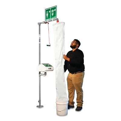 Justrite Safety Shower Test Kit, 5 Gallon, with Bucket and Shower Sock (400-TEST-KIT)