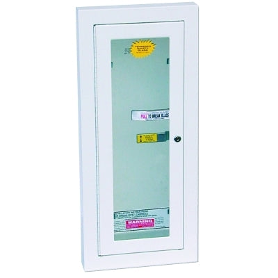 Kidde Safety Extinguisher Cabinets, Semi-Recessed w/Keyed Lock, Galvanized Steel, Tan, 5 lb (408-468046)