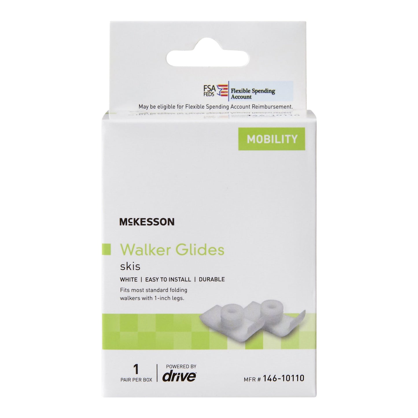McKesson Glide Ski For Walker (1095257_BX)