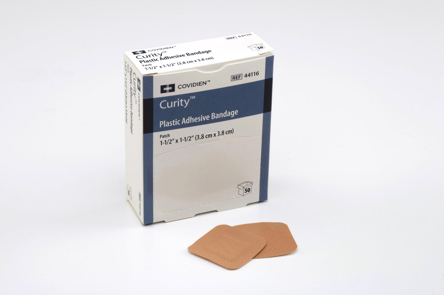 Curity™ Adhesive Spot Bandage 1-1/2 Inch Plastic Square Tan Sterile (785717_BX)