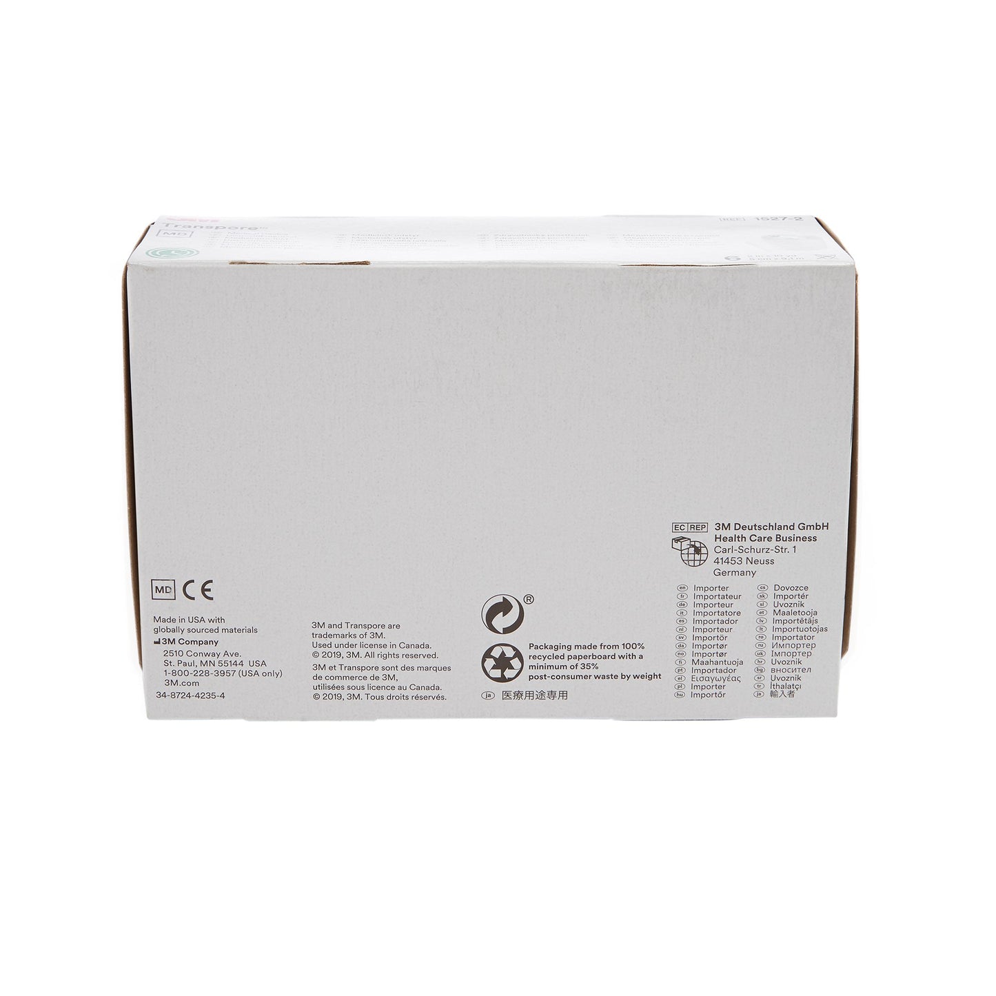 3M™ Transpore™ Medical Tape Transparent 2 Inch X 10 Yard Plastic NonSterile (5764_BX)