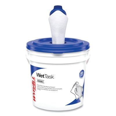 Kimberly-Clark Kimtech Prep™ Wipes for the WetTask™ Wiping System, White, 6 in W x 12 in L, 95 Sheets/Roll, Free Bucket, Hydroknit® Cloth (993-06001)