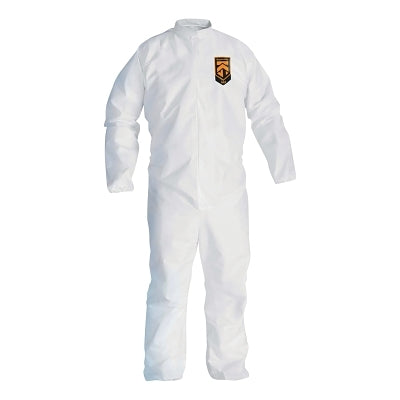 Ansell A30 Breathable Splash and Particle Protection Coveralls, Medium, White (412-46002)