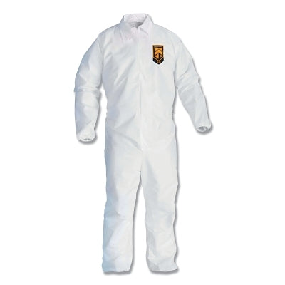Kimberly-Clark KleenGuard™ A20 Breathable Particle Protection Coveralls, White, Large, ZF, EWA (412-49103)