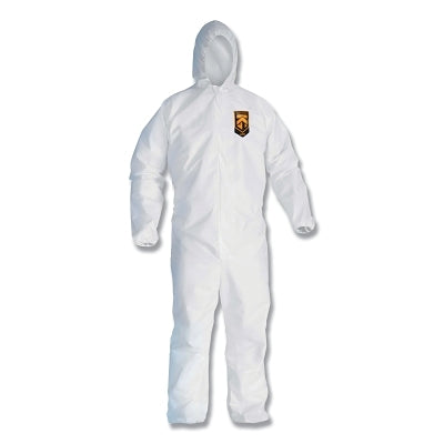 Ansell A20 Breathable Particle Protection Coveralls, White, 4X-Large, ZF, EBWAH (412-49117)