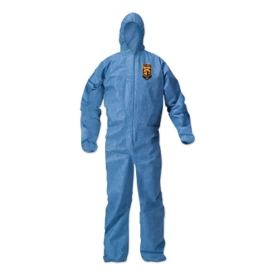 Ansell A20 Breathable Particle Protection Coveralls, Blue Denim, Large, ZF, EBWAH (412-58513)