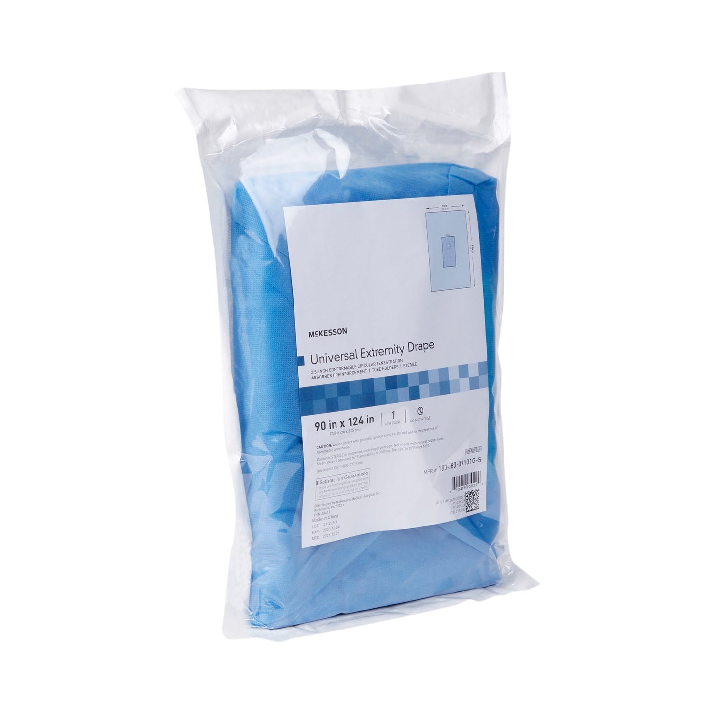 McKesson Orthopedic Drape Universal Extremity Drape 90 W X 124 L Inch Sterile (1101269_PK)