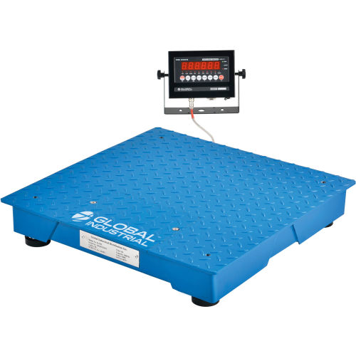 Global Industrial NTEP Pallet Scale With LED Indicator, 2'x2', 5,000 lb x 1 lb (WB412552)