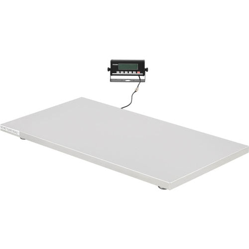 Global Industrial Stainless Steel Veterinary Scale, 1,000 Lb Capacity, 42"L x 21-21/32"W (WB412581)
